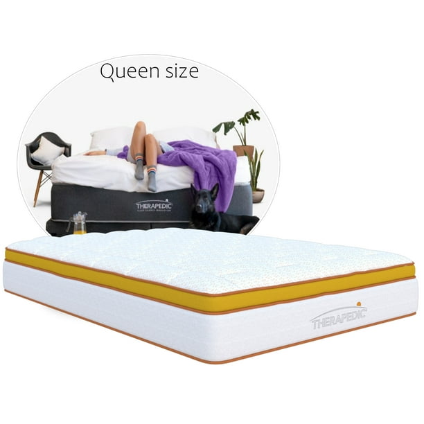 Therapedic | Aleación de Cobre | Colchón Queen size 100% Ortopédico, 374 Resortes + Almohada + Sábana