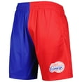 thumbnail image 2 of Men's Mitchell & Ness Royal/Red LA Clippers Hardwood Classics 2000 Split Swingman Shorts, 2 of 3