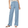 thumbnail image 4 of Stamzod Women's Pants with Pocket Solid Color Elastic Waist Drawstring Sweatpants Casual Loose Straight Workout Trousers Pants for Women Blue L, 4 of 7