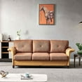thumbnail image 1 of Ucloveria 1 Piece Sectional Sofa, Linen Fabric Faux Leather Couch Furniture, Three-Seat Chair, 1 of 7