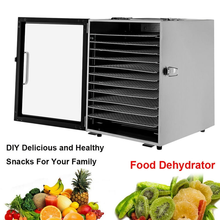 Commercial Food Dehydrator 800w Stainless Steel 12 Trays Electric