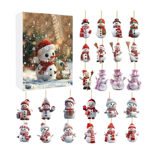 CAIROYAR Árbol de Navidad con muñeco de nieve Calendario de Adviento de Navidad Calendario de Adviento Nueva Caja