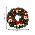 thumbnail image 3 of Kokovifyves 11.8"Christmas Wreath for Front Door,Holiday Garland with Bows and Ornaments for Indoor Outdoor Wall Window Decorations, 3 of 7
