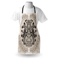 thumbnail image 3 of Vintage Apron Ethnic Heraldic Eagle Birds with Damask Floral Figures Victorian Retro Design, Unisex Kitchen Bib Apron with Adjustable Neck for Cooking Baking Gardening, Tan Black White, by Ambesonne, 3 of 3