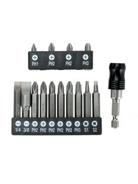 Hyper Tough 15 Piece Screwdriver Bit Set with Quick Release