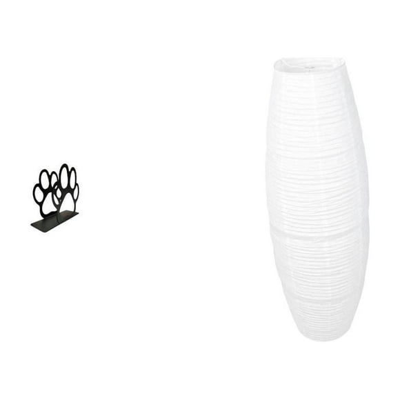 Servilletero de hierro,Soporte para servilletas con forma de pata,color negro,Cubierta de lámpara de pie,Lámpara de pie decorativa con pantalla de papel de arroz,Lámpara de pie clásica con
