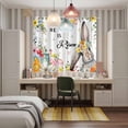 thumbnail image 4 of Easter Kitchen Curtains Window Panels, Easter Bunny Spring Watercolor He Is Risen Flowers Insulated Window Treatment Curtain, Grommet Curtains for Bedroom/Living Room/Bathroom, 2 Piece 52"Wx84"L, 4 of 8