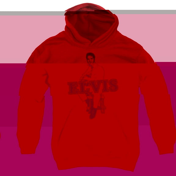 Elvis Presley Jamming Youth Pullover Hoodie Sweatshirt Red