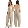 thumbnail image 2 of Fjuchai Wide Leg Overalls for Women Casual Cotton Jumpsuit Sleeveless One Piece Summer Women's Bodysuit Outfits with Pockets S-XXL, 2 of 9