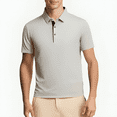 thumbnail image 2 of Men's Short Sleeve Polo Shirt Nylon Shirt Summer Shirts Cool, 2 of 7