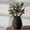 Black-Round&Ribbed, variant on Ceramic Flower Vase, Decorative Black Vase, Rustic Terracotta Vases for Home Decor, Farmhouse Vintage Vases for Living Room, Kitchen, Bedroom, Office, Coffee Table, 14CM