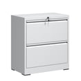 thumbnail image 2 of Tcbosik Metal Lateral File Cabinet with Lock and 2 Drawers, Filing Cabinet for Home Office, Storage Cabinet for Letter/Legal/A4/F4 Hanging Files, Easy Assembly, White, 2 of 10