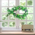 thumbnail image 4 of Spring Summer Wreath for Front Door, 16.93" Artificial Fish Shaped Wreath with Eucalyptus Leaves Pink Egg and Flower for Home Farmhouse Indoor Outdoor Wall Decor, 4 of 6