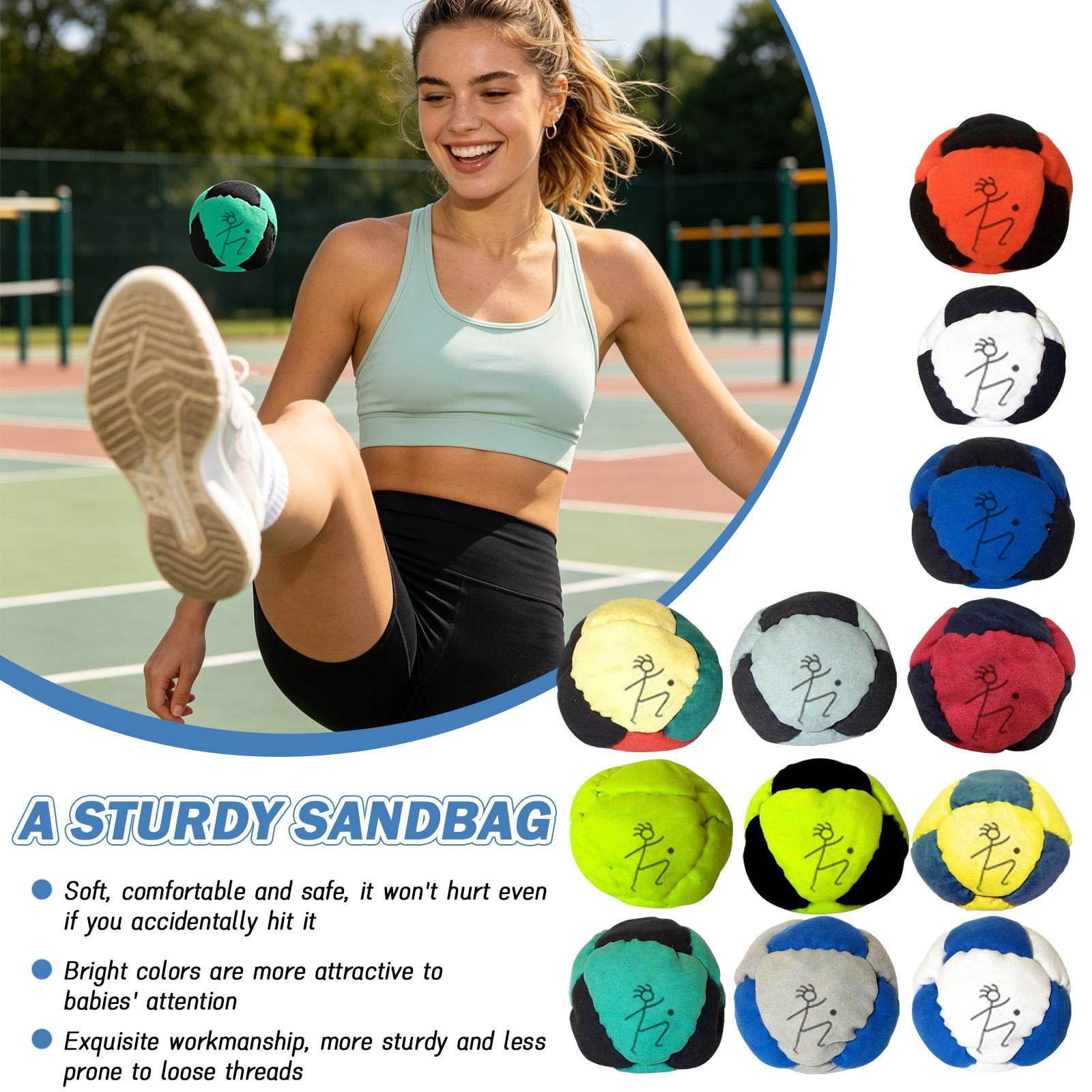 Footbag Hacky Sack, Soft Stuffed Kick Footbag, Dirtbag Hacky Sack Foot Bag, for Outdoor Backyard Camping Beach Adults Trick Tossing Games