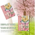 thumbnail image 4 of Welcome Spring Summer Butterfly Decorative Garden Flag, Daisy Flowers Floral Pink Yard Outside Decorations, Farmhouse Outdoor Small Home Decor Double Sided 12.5x18, 4 of 6