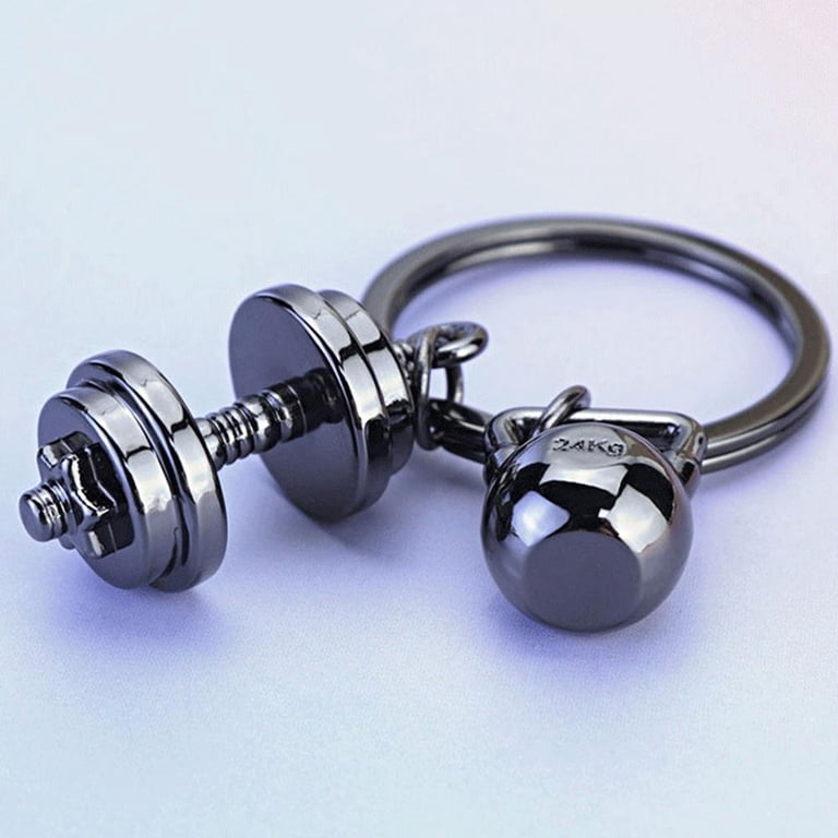 ZHAO Dumbbell Keychain Zinc Alloy Dumbbell Bag Pendant With Weight