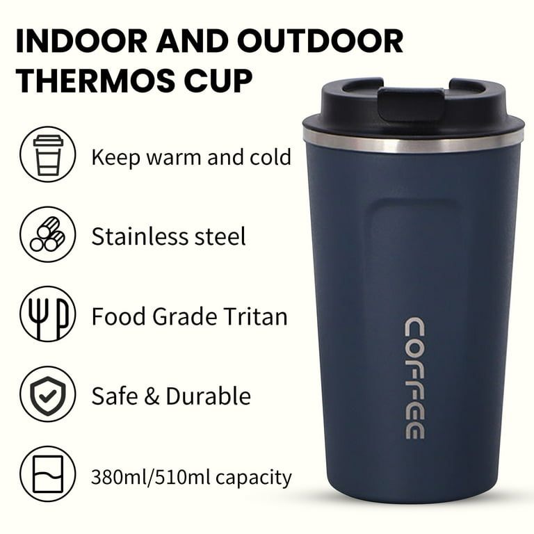 Eummy 510ml Smart Coffee Cup with Temperature Display Stainless Steel Travel  Mugs Leakproof Insulated Tea Cups Bottle for Camping Travel 
