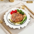 thumbnail image 2 of 24PCS 13inch Plastic Reef Charger Plates Ruffled Rim Dinner Charger Plates for Birthday Wedding Party Rose Gold/Red/Green/Black/White, 2 of 6