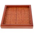 thumbnail image 1 of LITINKIMI Plateau Tissé en Bambou Panier à Collations Marron pour Camping 1ensemble, 1 of 6