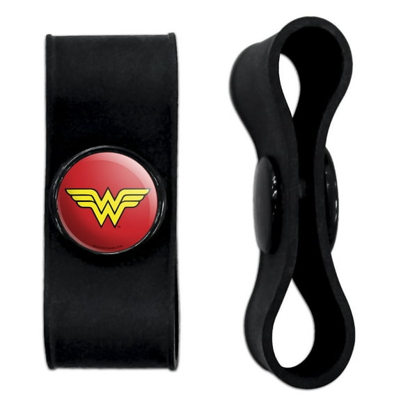 Wonder Woman Classic Logo Headphone Earbud Cord Wrap - Charging Cable Manager - Wire Organizer Set of 2