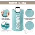 thumbnail image 5 of Cesto para la ropa sucia de 90 l, bolsa para la colada, cestas de gran capacidad, plegable, color azul claro, L, 5 of 5