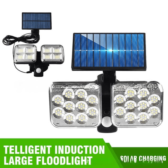 Lámpara de pared solar LED, luz solar dividida para jardín, luz exterior, luz de inducción del cuerpo humano para el hogar