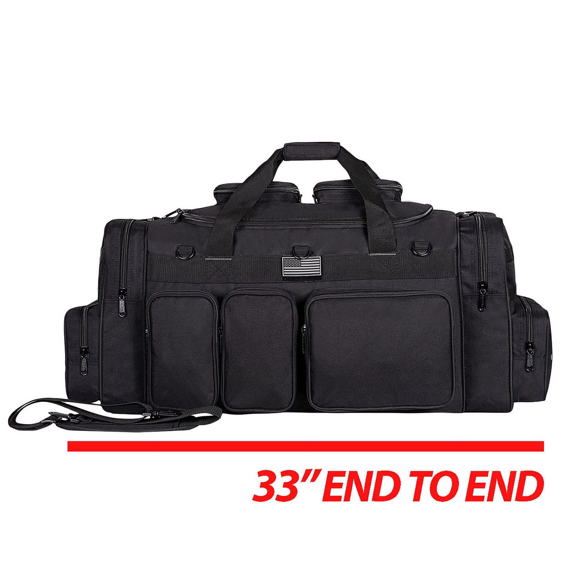 K-Cliffs Heavy Duty Sports Gear Duffel Gym Tote Outdoor Equpment Bag High Quality Travel Weekender Large 33 Inch Black