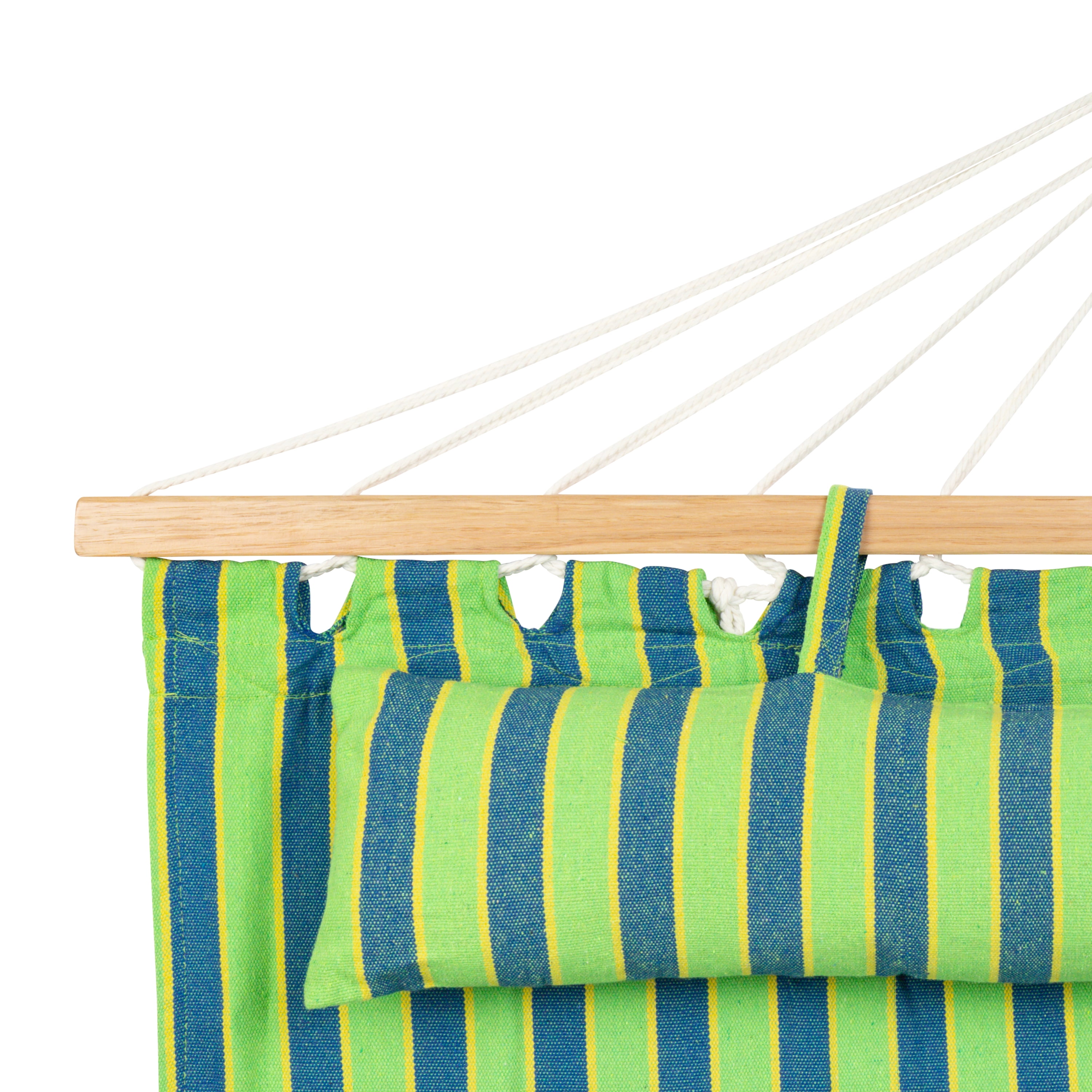 Bliss Hammocks Caribbean Hammock w/ Pillow - Mediterranean Stripe, 80" L x 48" W