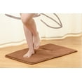thumbnail image 2 of Clara Clark Bath Mat Bathroom Rug - Absorbent Memory Foam Bath Rugs - Non-Slip, Thick, Cozy Velvet Feel Microfiber Bathrug, Plush Shower, Toilet- Floor Bathmats Carpet - Brown - Large Size 20"x32", 2 of 5