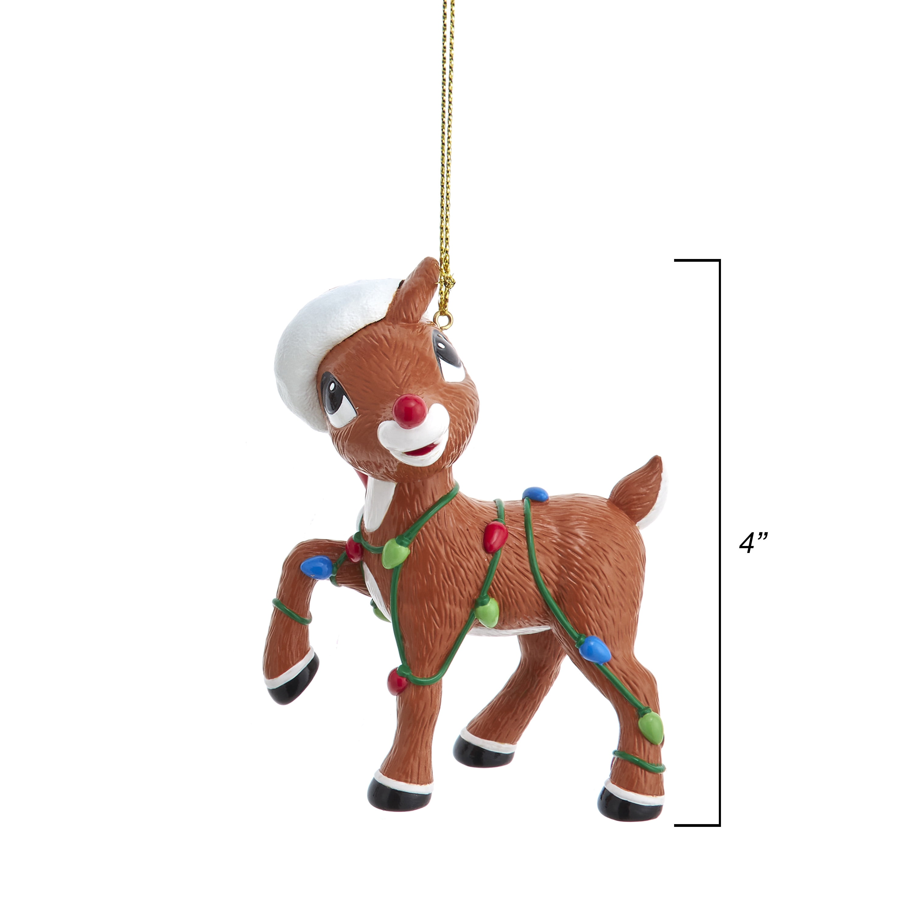 Kurt Adler Rudolph with Lights Christmas Ornament, Rudolph with Lights Ornament