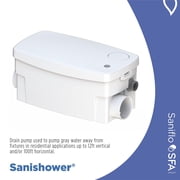 Saniflo Sanishower Residential Gray Water Drain Pump System, Medium Duty