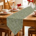 thumbnail image 2 of Sage Green Classic Table Runner Linen Burlap Table Runner 72 Inches Long Boho Vintage Western Rustic Dresser Scarves for Kitchen Island Coffee Dining Room Party Wedding Holiday Decoration 18"x72", 2 of 8