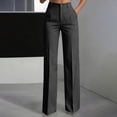 thumbnail image 2 of Dress Pants for Women High Waisted Elastic Waist Straight Leg Business Casual Work Office Slacks with Pockets, 2 of 7