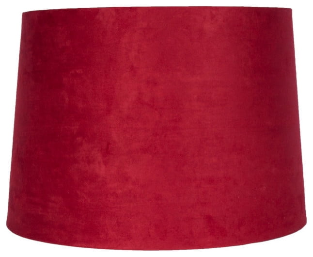 red lamp shades