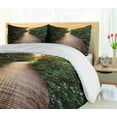 thumbnail image 5 of Ambesonne Autumn Duvet Cover Set, Mangrove Forest Sunlight, 2-Calking, Brown Green Yellow, 5 of 7