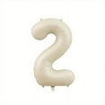 thumbnail image 4 of 1pc, Beige Caramel Heart Balloons, Crown Happy Birthday Baloons, 1 2 3 4 5 6 Baby Shower Number Foil Balloon, Helium Baby Shower Globos, Creative Small Gift, Holiday Accessory, Birthday Party Supplies, 4 of 4