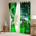 thumbnail image 3 of jejeloiu Extreme Sports Car Curtains Pack of 2 (42x84 Each),Racing Speed Curtains Blackout,Green Race Car Bedroom Curtains For Boys Teens,Luxury Bedroom Decor, 3 of 6