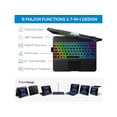 thumbnail image 3 of Étui Clavier pour iPad Air 13 Pouces M2 2024 et iPad Pro 12.9 6th 5th 4th 3rd 2022 2021 2020 2018, Pavé Tactile Multi‐touche, Clavier Rotatif à 360° et Pivotant, Rétroéclairé 7 Couleurs avec Porte‐crayon, 3 of 7