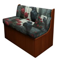 FOR U DESIGNS Raven Rose Print RV Dinette Cushion Covers 3 Pieces Scratch-resistant Camper Seat Covers with Pillowcase, Dinette Booth RV Couch Cover Loveseat Sofa Chair Cover