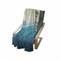 thumbnail image 4 of Tropical Soft Flannel Fleece Blanket, Coconut Tree Island Above Majestic Wave in the Ocean Holiday Landscape, Cozy Plush for Indoor and Outdoor Use, 50" x 70", Petrol Blue Mint Green, by Ambesonne, 4 of 6