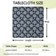 thumbnail image 2 of Blue White Floral Pattern Square Fitted Tablecloth with Elastic Edge,Square Table Cover,Washable Elastic Table Cover for Home Kitchen Party Decor 34"x34", 2 of 6