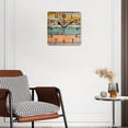 thumbnail image 3 of 10 Inch Wall Clock Battery Operated Silent Clock Decorative for Office, Kitchen, Outdoor, Living RoomWood Plank Wall Multicolor, 3 of 4