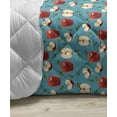 thumbnail image 3 of Fruits Down Alternative Comforter, Watercolor Macoun Cameo and Granny Smith Drawing in Agricultural Yield Pattern, Microfiber Quilt for All Season, 5 Sizes, Apple Green Red, by Ambesonne, 3 of 3