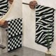thumbnail image 4 of Toallas de mano Jacquotha Bathroom, paquete de 4, color negro a cuadros/cebra, 4 of 7