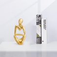 thumbnail image 5 of Resin Statue Thinker Style Decoration Abstract Sculptures Collectible Figurines for Home Decor Modern Office Shelf Desktop (Gold-Right), 5 of 6