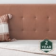 thumbnail image 6 of Rest Haven Ells Square Tufted Upholstered Bed, Queen, Faux Caramel, 6 of 6