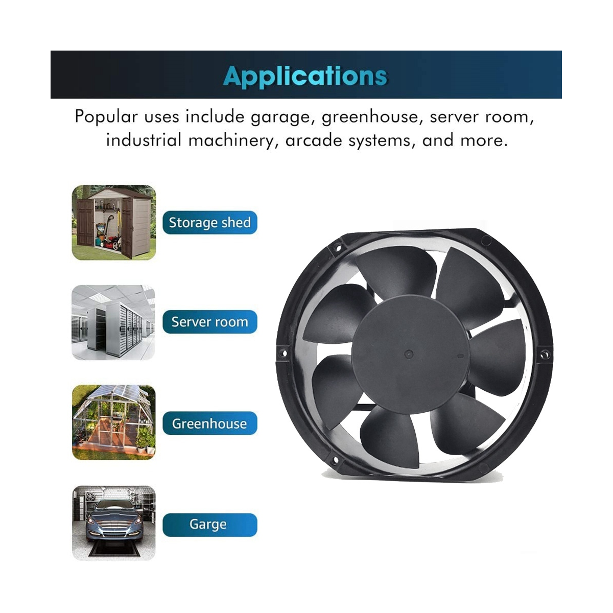 AFC17250DG Cooling Fan 17CM 12V 3.5A 17251 Oval Industrial Purifier High  Temperature Resistant Violent Metal Exhaust Fan | Walmart Canada