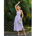 thumbnail image 2 of Vestido largo GRACE KARIN, estilo bohemio, con estampado floral escalonado para mujer, color morado, 2 of 6