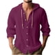 thumbnail image 1 of pstuiky camisas de manga larga para hombre, Blusa informal de manga larga con capucha y cuello redondo con botones lisos a la moda para hombre camisetas de hombre xl, 1 of 5