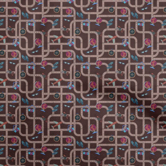 oneOone Polyester Spandex Light Blue Fabric Travel Sewing Craft Projects Fabric Prints By Yard 56 Inch Wide
